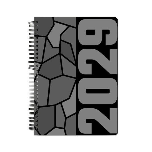 2029 Year Notebook (Black, A5 Size, 100 Pages, Ruled)