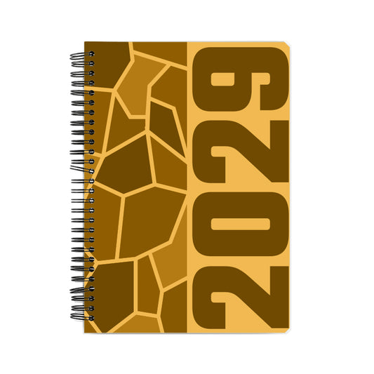 2029 Year Notebook (Golden Yellow, A5 Size, 100 Pages, Ruled)