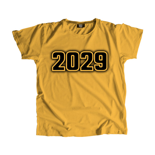 2029 Vintage Heritage Year Men Unisex T-Shirt (Golden Yellow)
