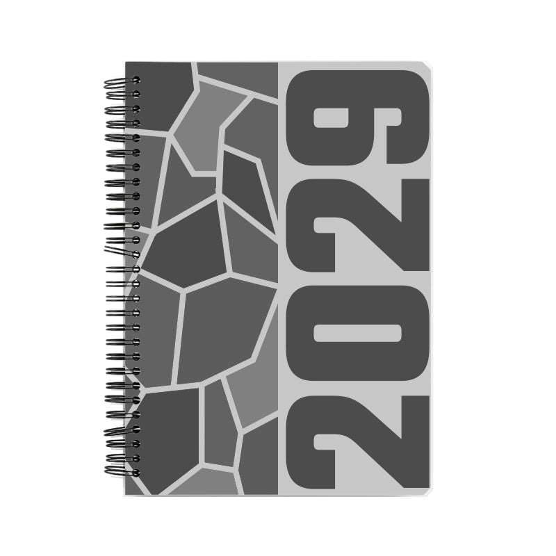 2029 Year Notebook (Melange Grey, A5 Size, 100 Pages, Ruled)