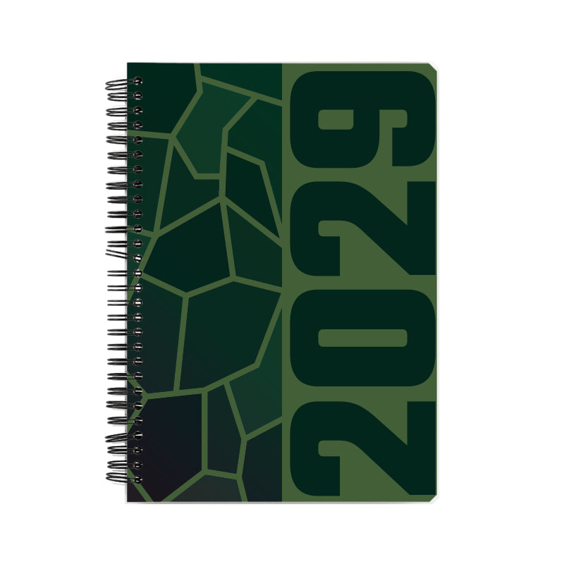 2029 Year Notebook (Olive Green, A5 Size, 100 Pages, Ruled)