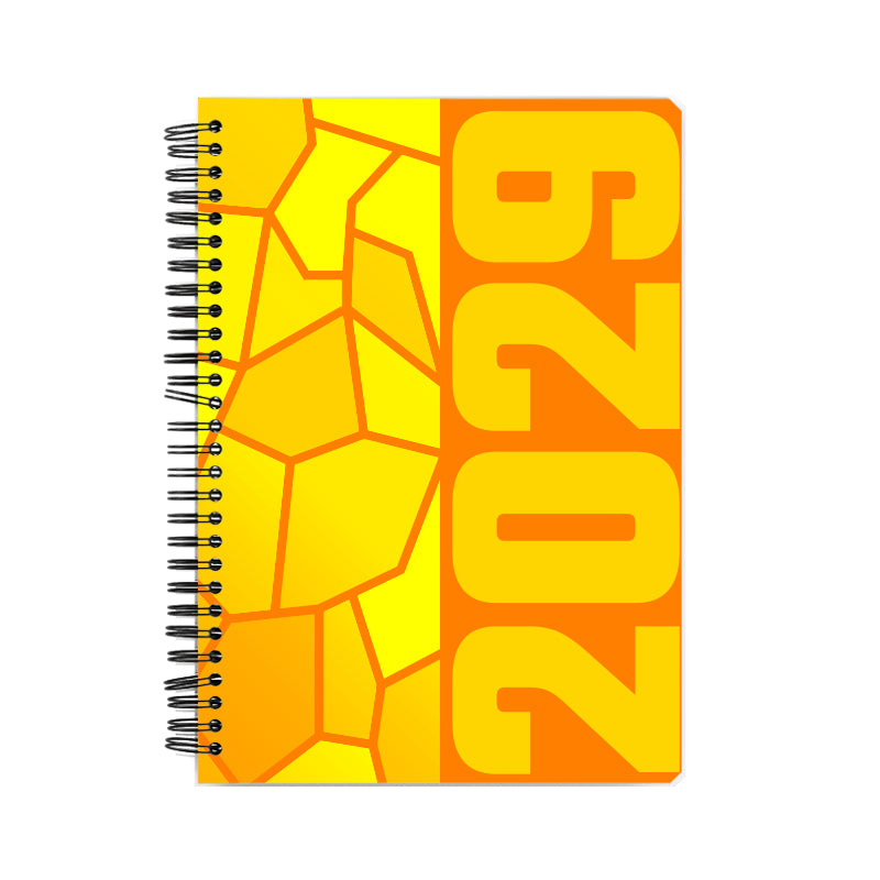 2029 Year Notebook (Orange, A5 Size, 100 Pages, Ruled)