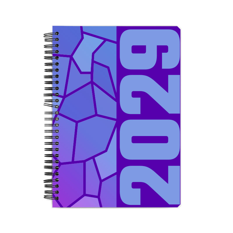 2029 Year Notebook (Purple, A5 Size, 100 Pages, Ruled)