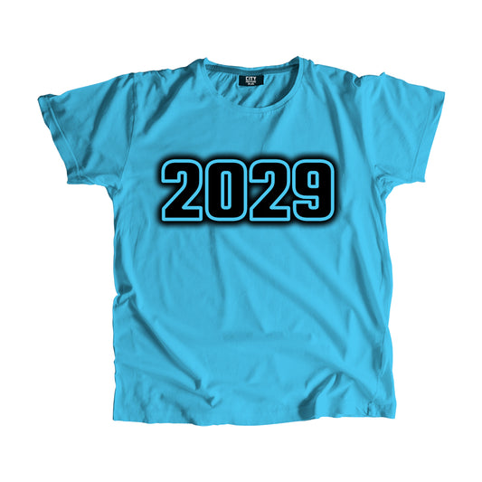 2029 Year Men Unisex T-Shirt (Sky Blue)