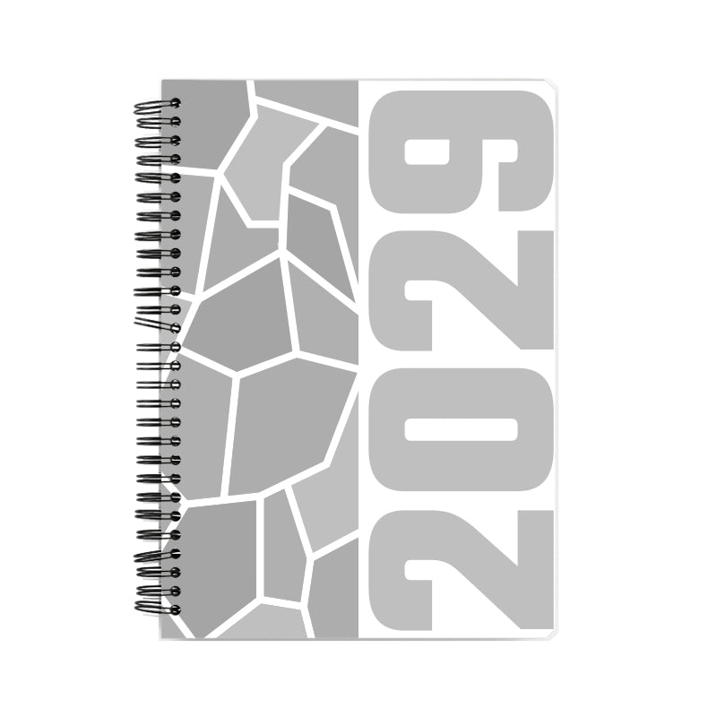 2029 Year Notebook (White, A5 Size, 100 Pages, Ruled)