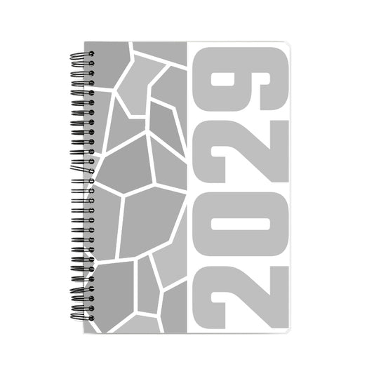 2029 Year Notebook (White, A5 Size, 100 Pages, Ruled)