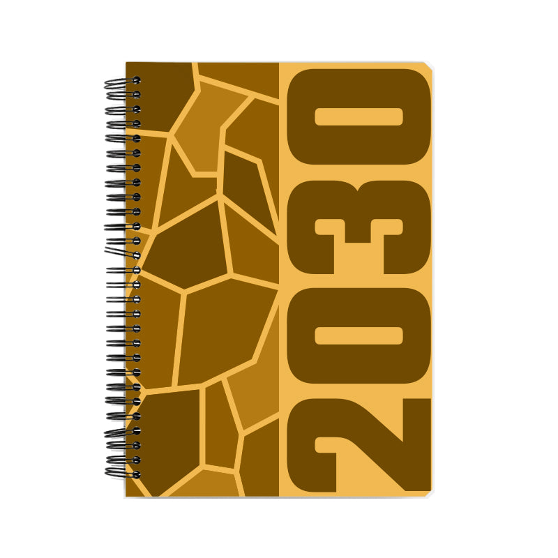 2030 Year Notebook (Golden Yellow, A5 Size, 100 Pages, Ruled)