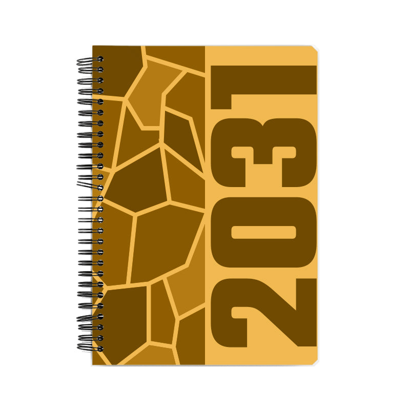 2031 Year Notebook (Golden Yellow, A5 Size, 100 Pages, Ruled)