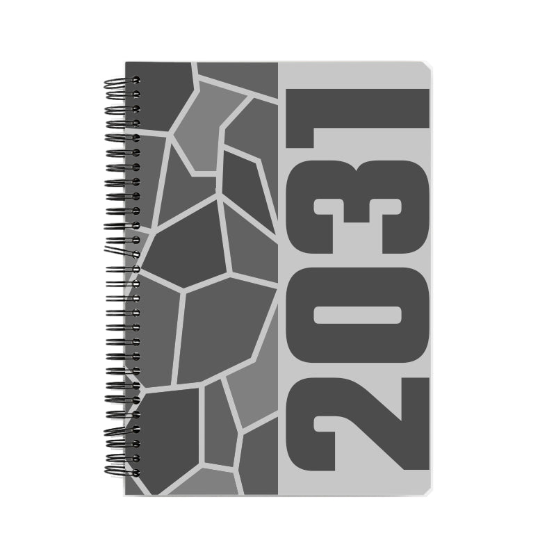 2031 Year Notebook (Melange Grey, A5 Size, 100 Pages, Ruled)