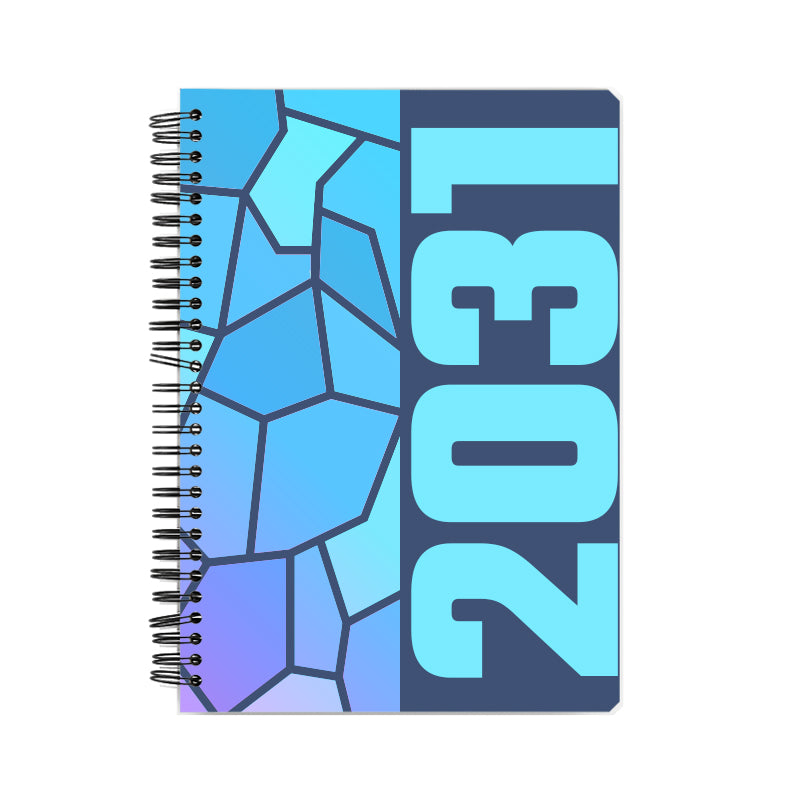 2031 Year Notebook (Navy Blue, A5 Size, 100 Pages, Ruled)