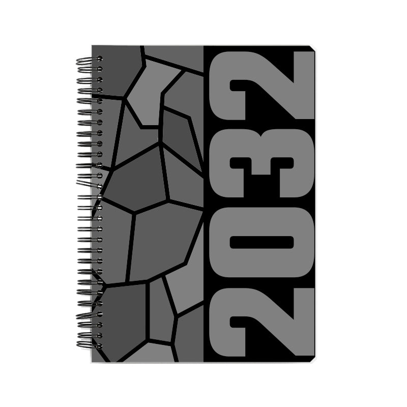 2032 Year Notebook (Black, A5 Size, 100 Pages, Ruled)