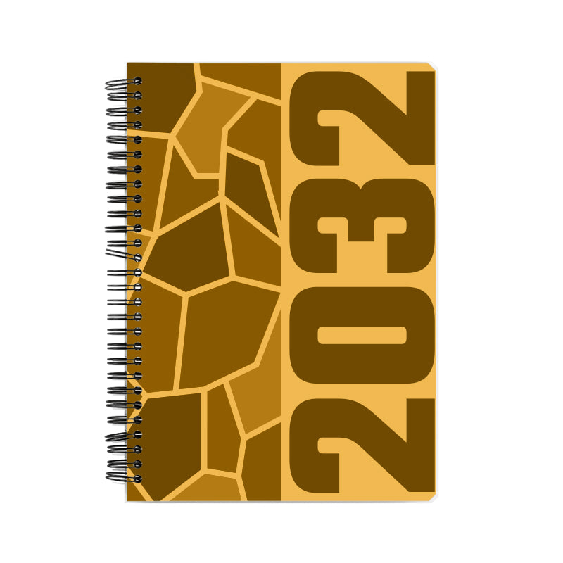 2032 Year Notebook (Golden Yellow, A5 Size, 100 Pages, Ruled)