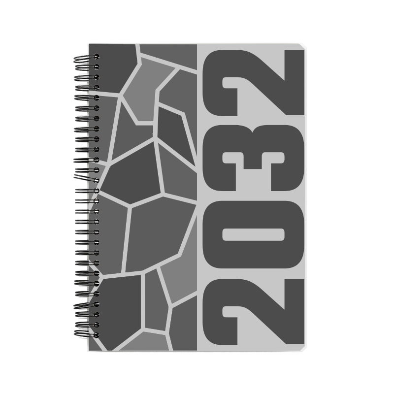 2032 Year Notebook (Melange Grey, A5 Size, 100 Pages, Ruled)