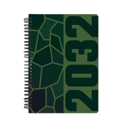 2032 Year Notebook (Olive Green, A5 Size, 100 Pages, Ruled)