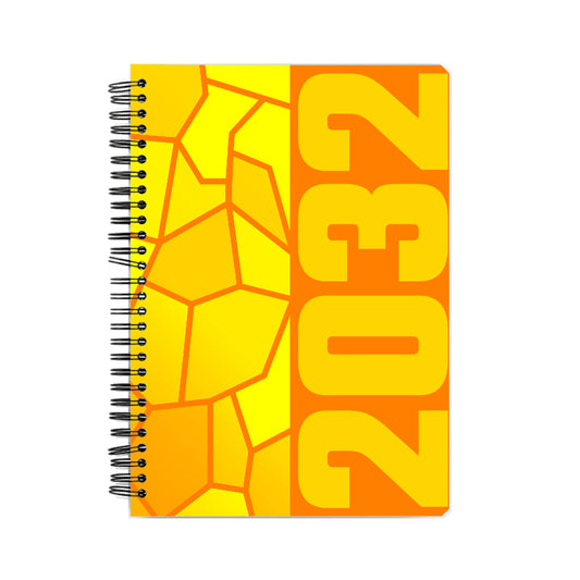 2032 Year Notebook (Orange, A5 Size, 100 Pages, Ruled)