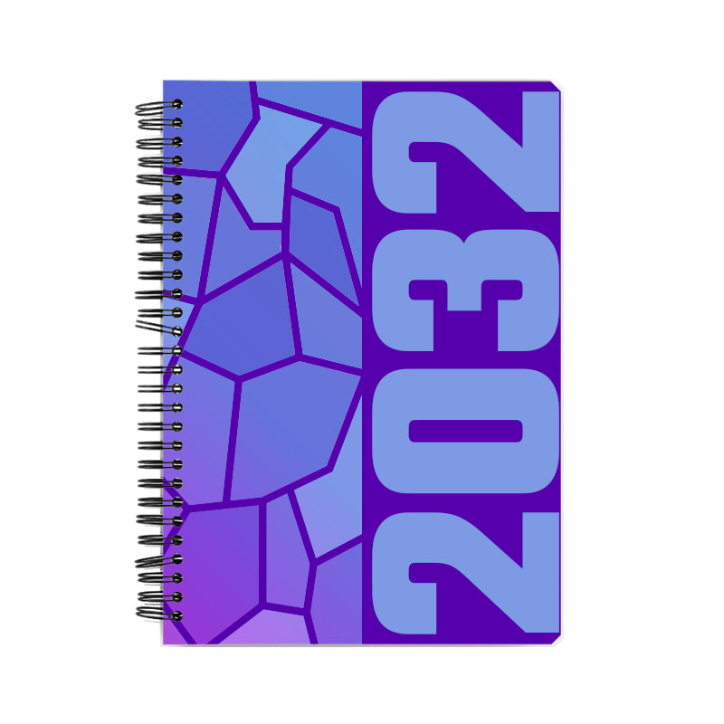 2032 Year Notebook (Purple, A5 Size, 100 Pages, Ruled)