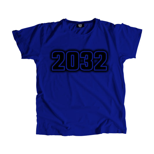 2032 Year Men Unisex T-Shirt (Royal Blue)