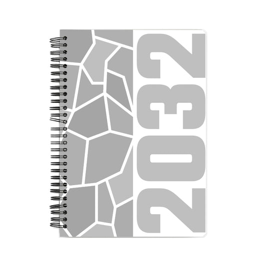 2032 Year Notebook (White, A5 Size, 100 Pages, Ruled)