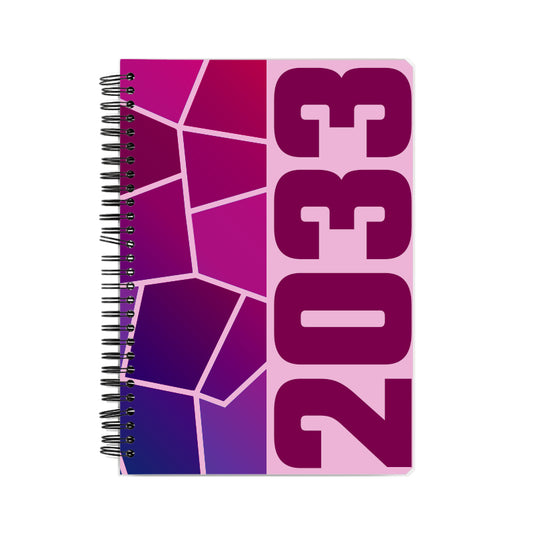 2033 Year Notebook (Light Pink, A5 Size, 100 Pages, Ruled)