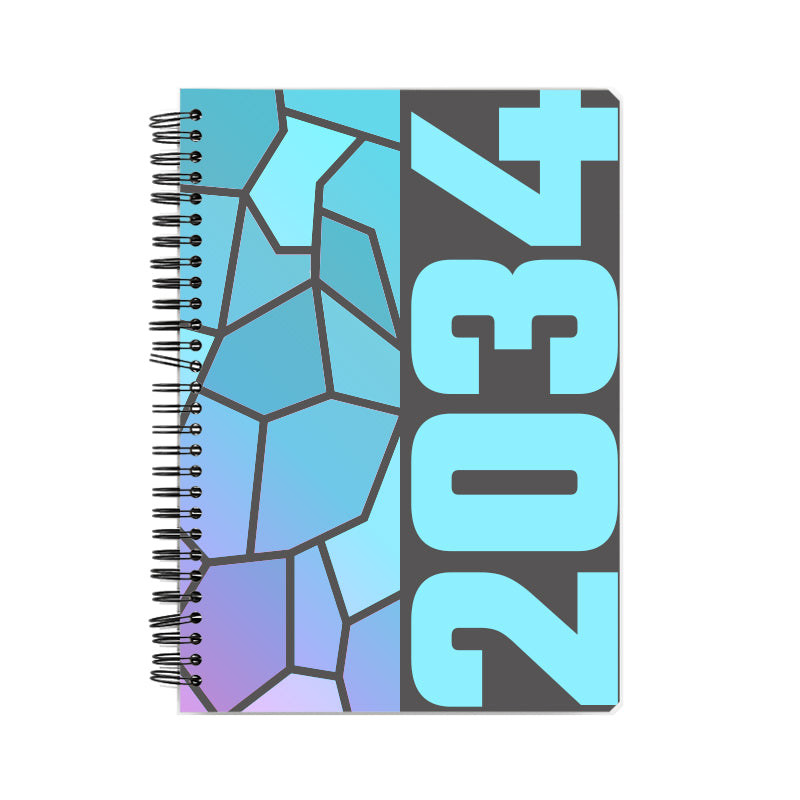 2034 Year Notebook (Charcoal Grey, A5 Size, 100 Pages, Ruled)