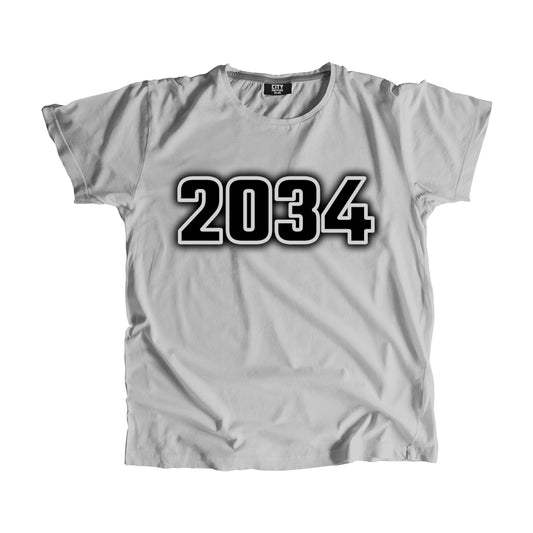 2034 Vintage Heritage Year Men Unisex T-Shirt (Melange Grey)