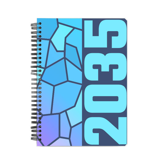 2035 Year Notebook (Navy Blue, A5 Size, 100 Pages, Ruled)