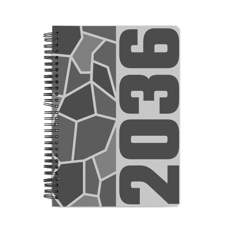 2036 Year Notebook (Melange Grey, A5 Size, 100 Pages, Ruled)