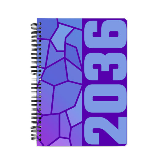 2036 Year Notebook (Purple, A5 Size, 100 Pages, Ruled)