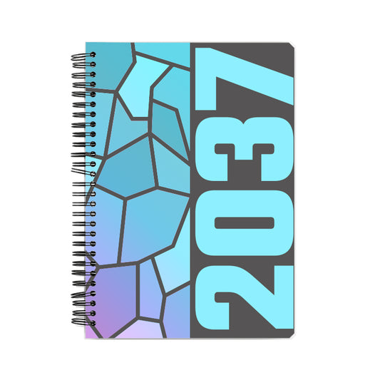 2037 Year Notebook (Charcoal Grey, A5 Size, 100 Pages, Ruled)