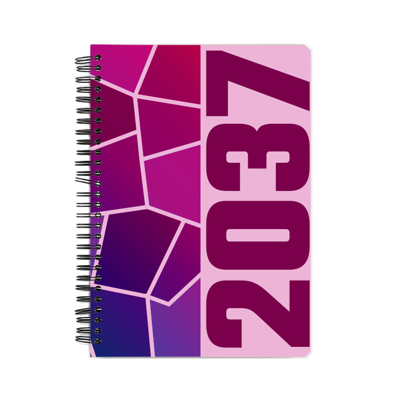 2037 Year Notebook (Light Pink, A5 Size, 100 Pages, Ruled)