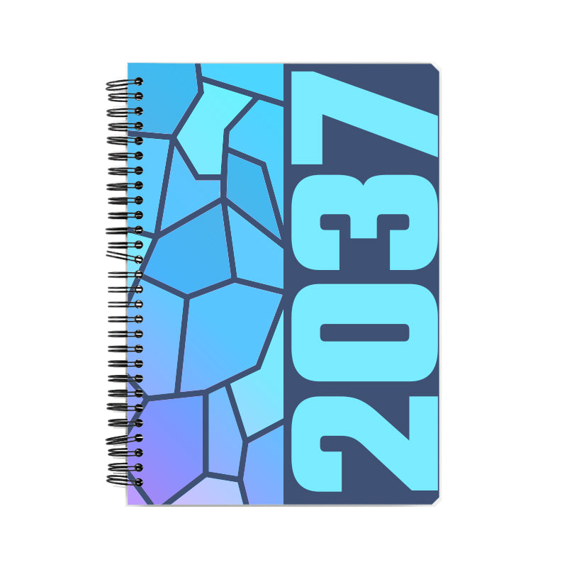 2037 Year Notebook (Navy Blue, A5 Size, 100 Pages, Ruled)