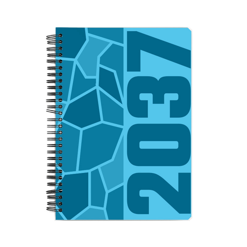 2037 Year Notebook (Sky Blue, A5 Size, 100 Pages, Ruled)