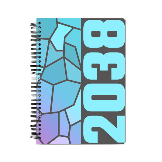 2038 Year Notebook (Charcoal Grey, A5 Size, 100 Pages, Ruled)