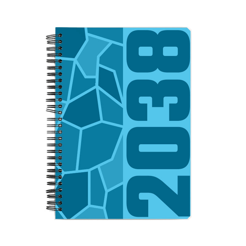 2038 Year Notebook (Sky Blue, A5 Size, 100 Pages, Ruled)