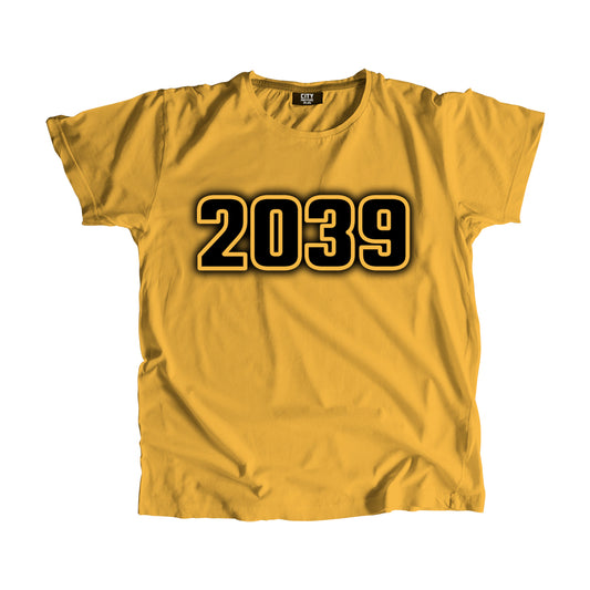 2039 Vintage Heritage Year Men Unisex T-Shirt (Golden Yellow)