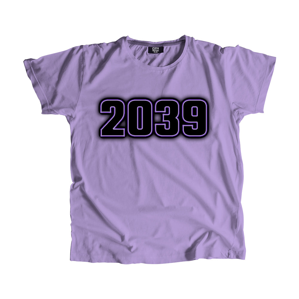 2039 Year Men Unisex T-Shirt (Iris Lavender)