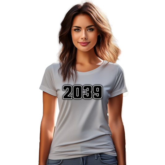 2039 Year Women T-Shirt (Melange Grey)