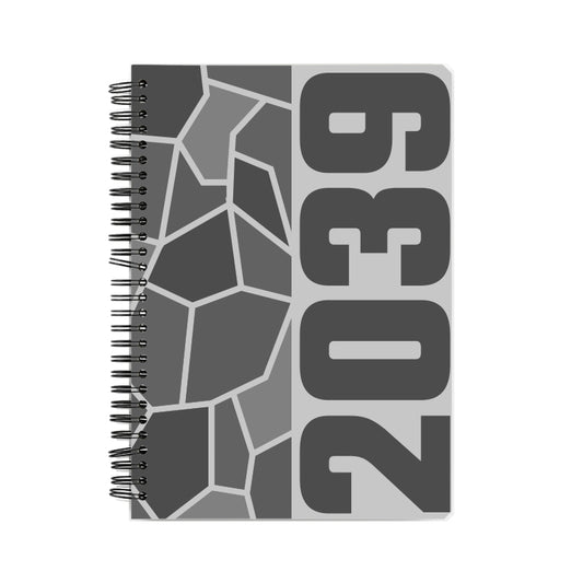 2039 Year Notebook (Melange Grey, A5 Size, 100 Pages, Ruled)