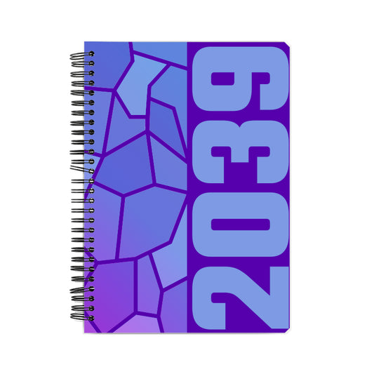 2039 Year Notebook (Purple, A5 Size, 100 Pages, Ruled)