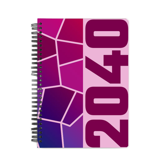 2040 Year Notebook (Light Pink, A5 Size, 100 Pages, Ruled)