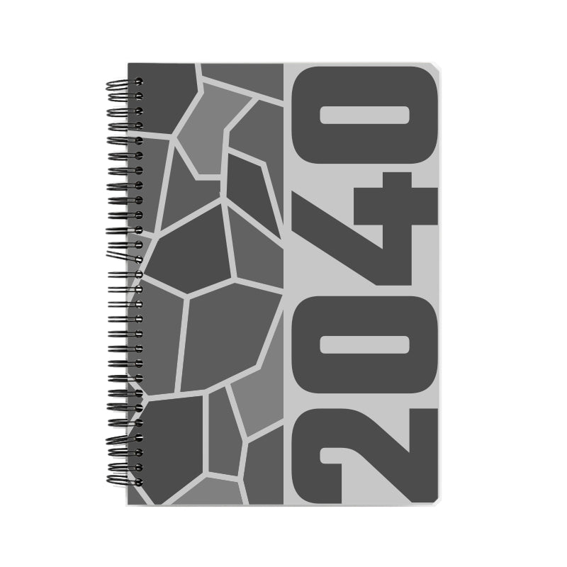 2040 Year Notebook (Melange Grey, A5 Size, 100 Pages, Ruled)