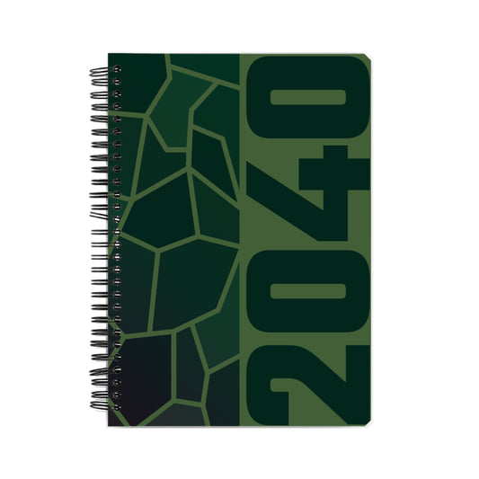 2040 Year Notebook (Olive Green, A5 Size, 100 Pages, Ruled)