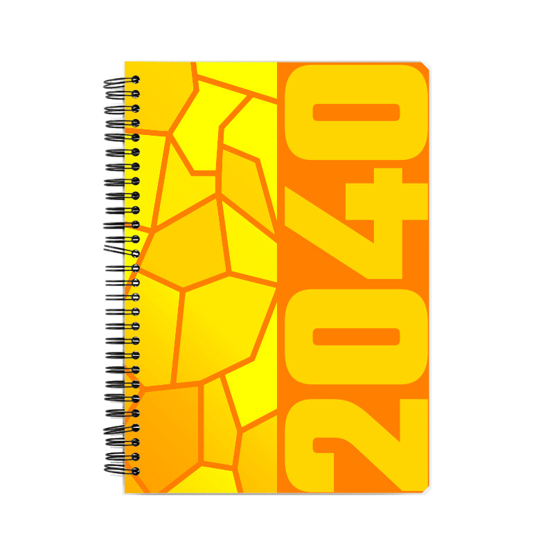 2040 Year Notebook (Orange, A5 Size, 100 Pages, Ruled)