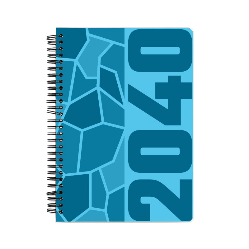 2040 Year Notebook (Sky Blue, A5 Size, 100 Pages, Ruled)