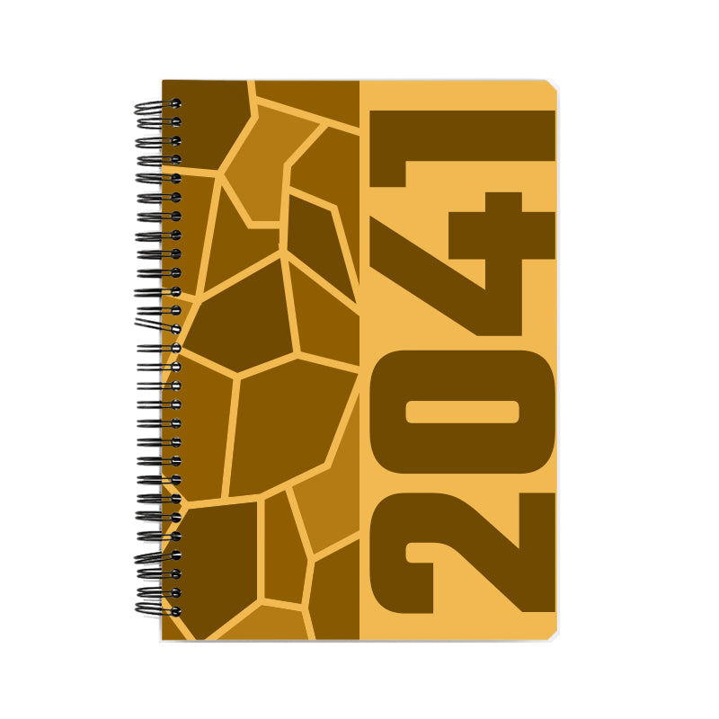 2041 Year Notebook (Golden Yellow, A5 Size, 100 Pages, Ruled)