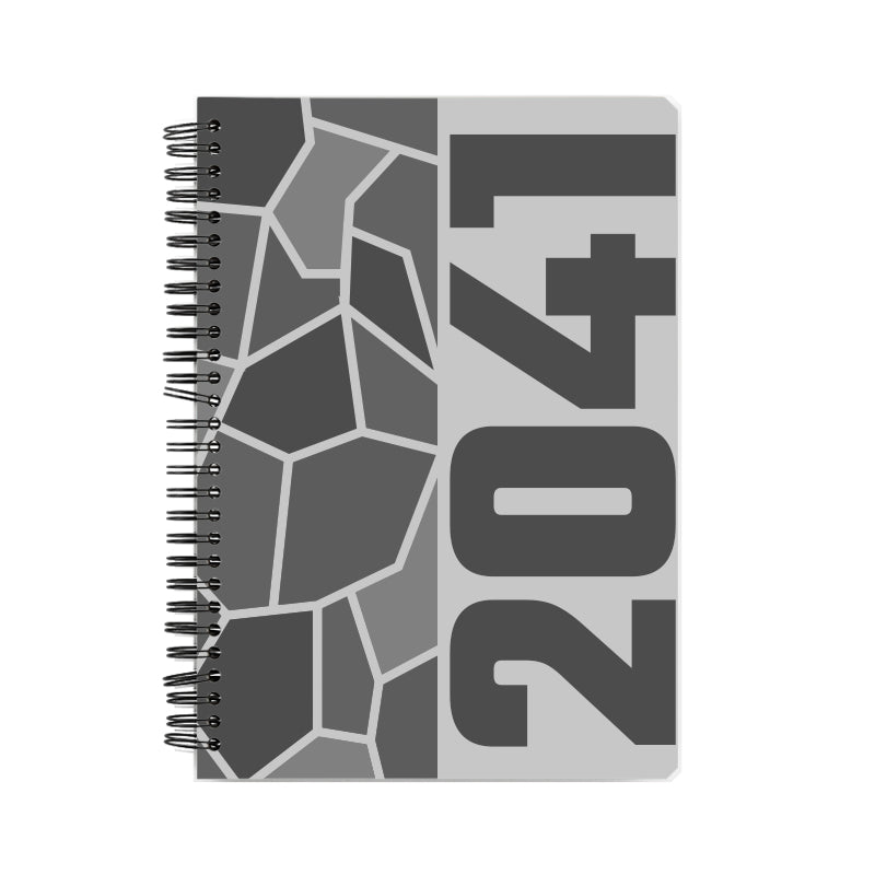 2041 Year Notebook (Melange Grey, A5 Size, 100 Pages, Ruled)