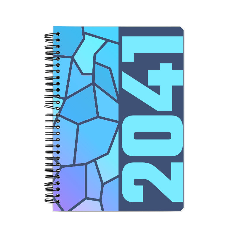 2041 Year Notebook (Navy Blue, A5 Size, 100 Pages, Ruled)