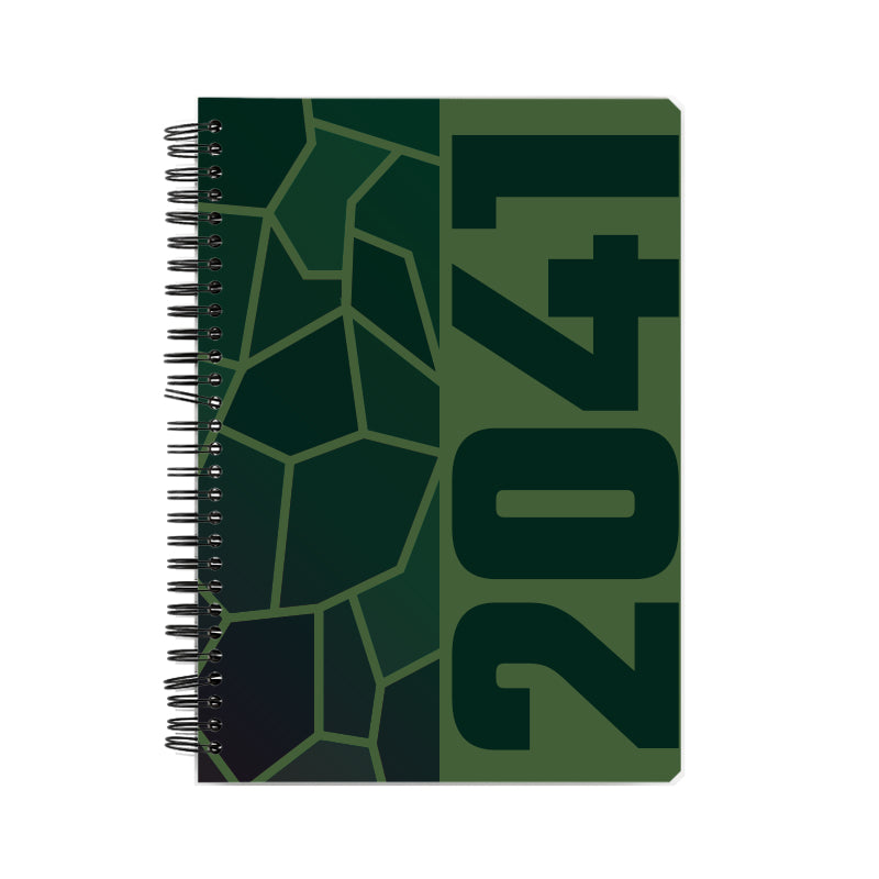 2041 Year Notebook (Olive Green, A5 Size, 100 Pages, Ruled)