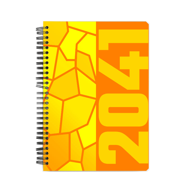 2041 Year Notebook (Orange, A5 Size, 100 Pages, Ruled)