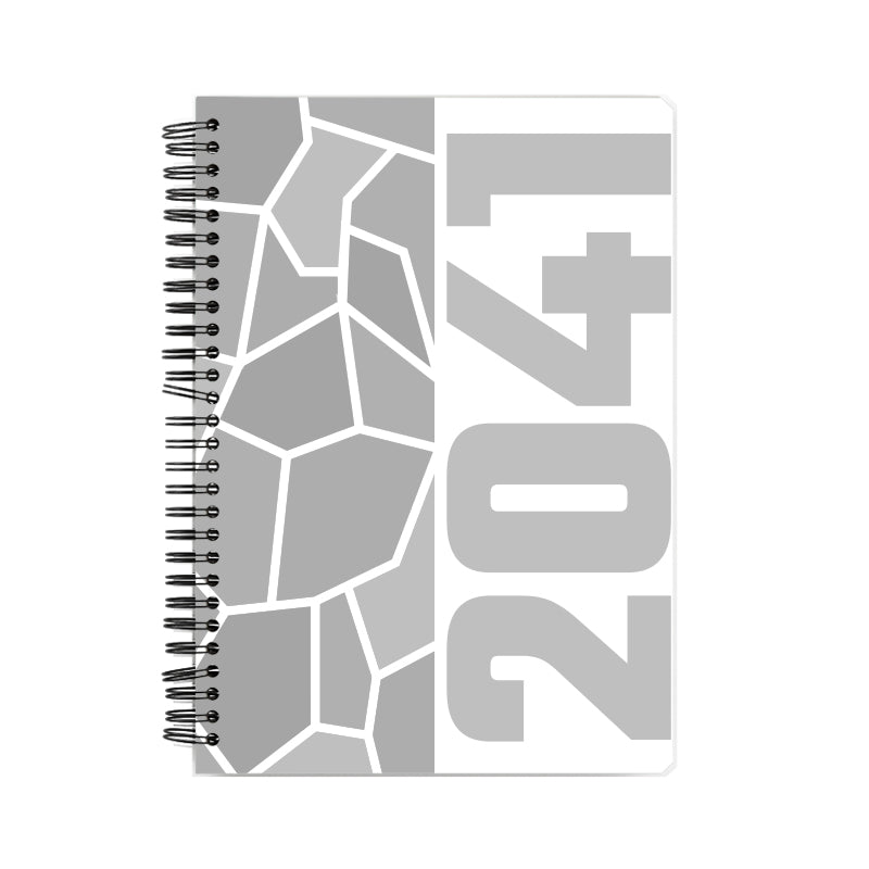 2041 Year Notebook (White, A5 Size, 100 Pages, Ruled)